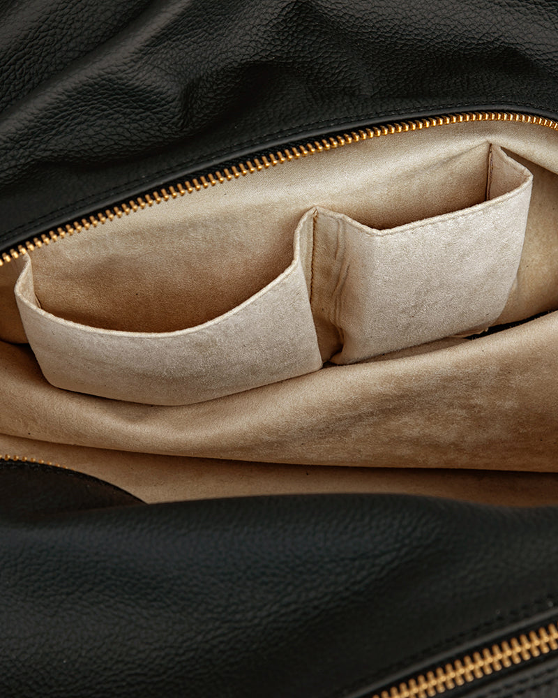 Load image into Gallery viewer, Leather Thermobag Black/Gold