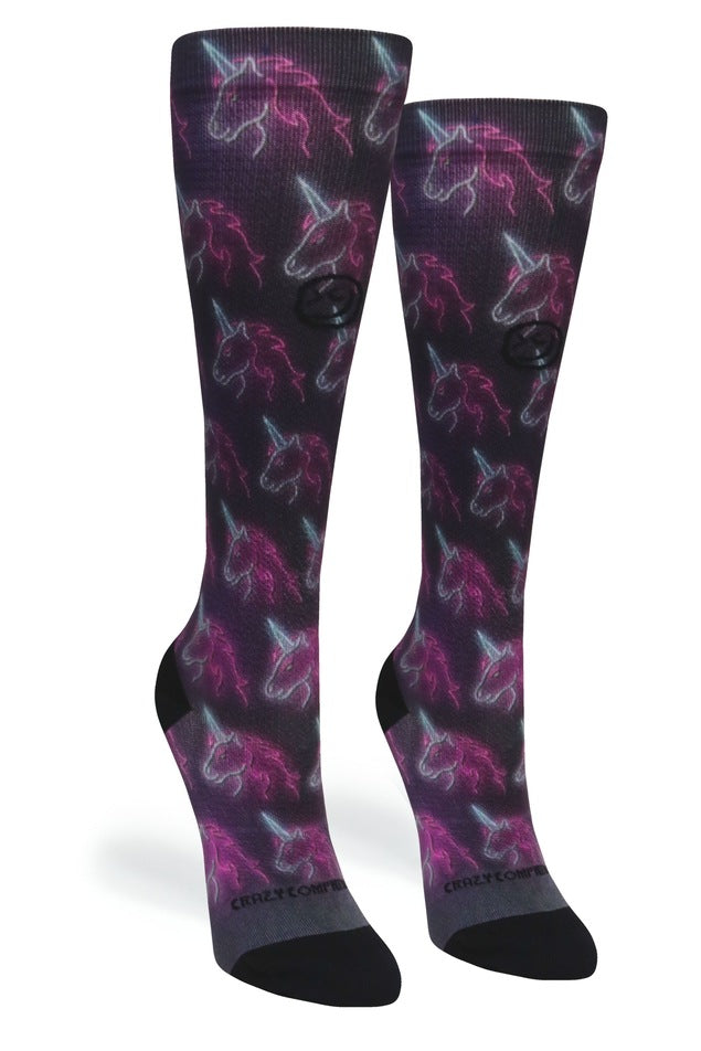 Load image into Gallery viewer, Black Neon Unicorns - (Standard & Extra Wide)