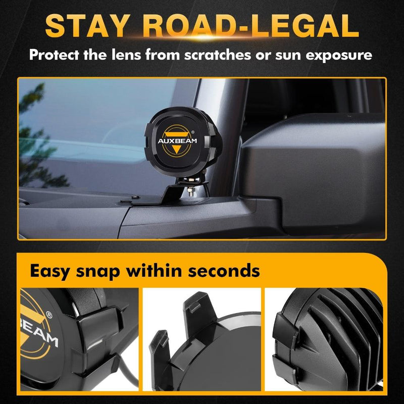 Load image into Gallery viewer, 4 Inch Round LED Pod Lights Black Cover Light Shield Cover