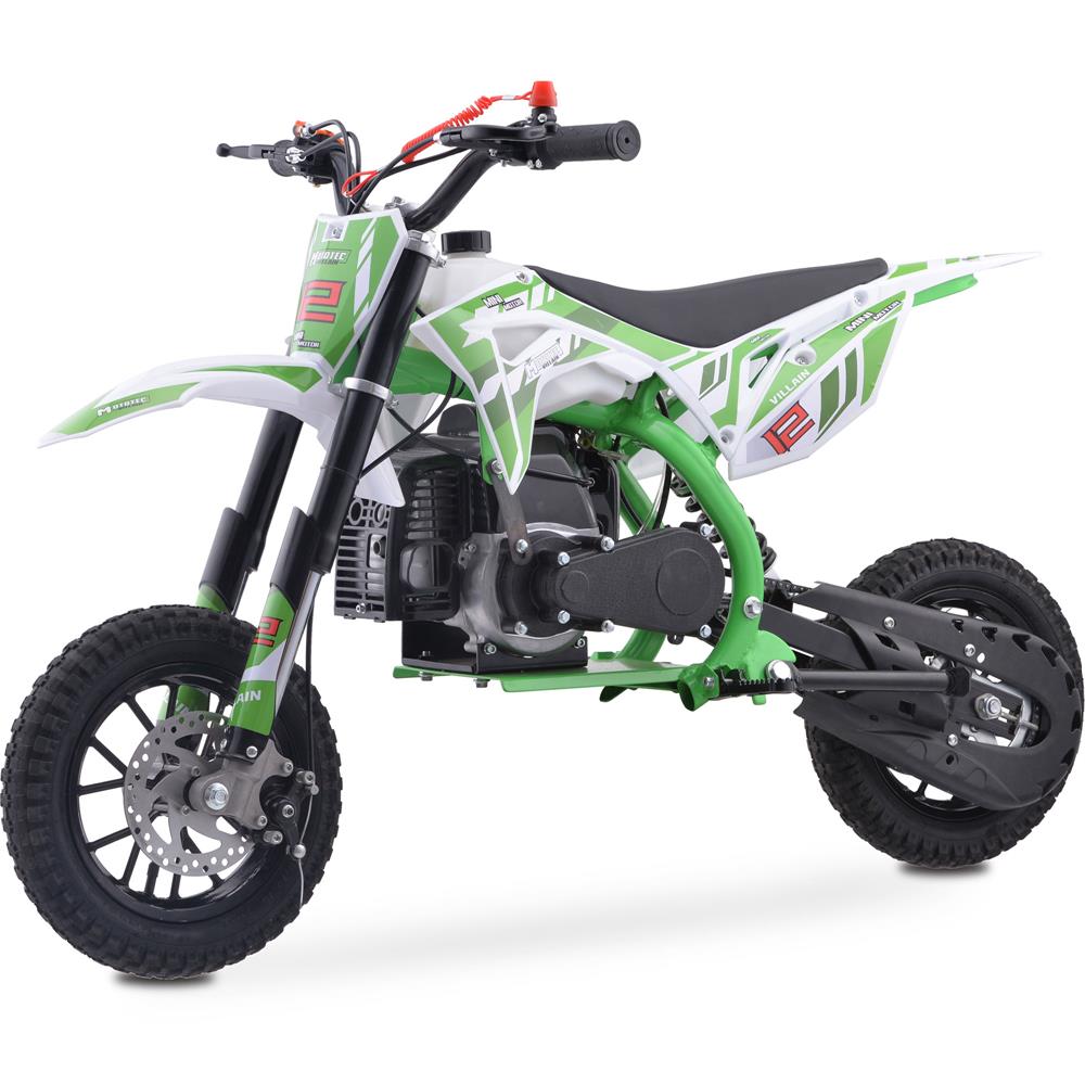 Mototec Villain 52cc 2-stroke Kids Gas Dirt Bike Green - Skoutley Outdoors LLC