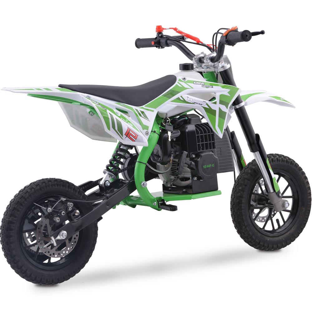 Mototec Villain 52cc 2-stroke Kids Gas Dirt Bike Green - Skoutley Outdoors LLC