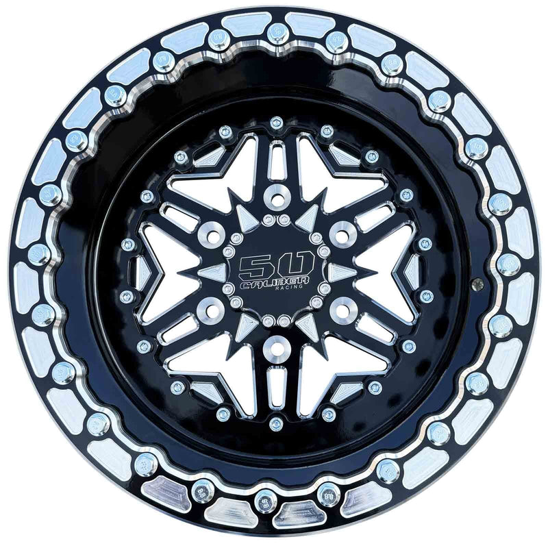 Load image into Gallery viewer, 504 Billet Aluminum Can-Am Beadlock wheel 6 lug Black
