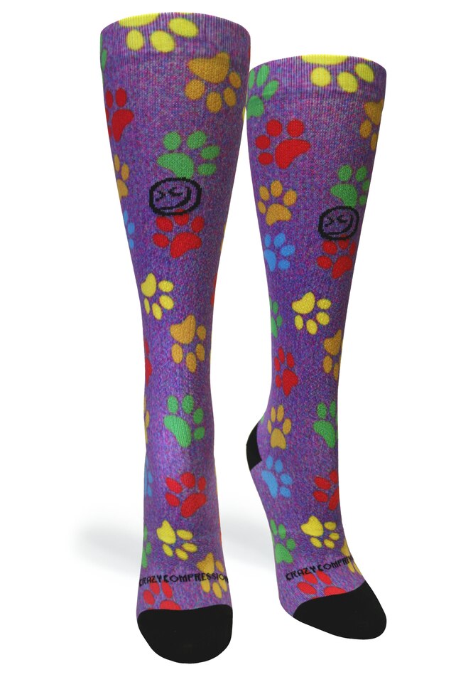 Load image into Gallery viewer, Paw Prints Station Purple - (Standard & Extra Wide)