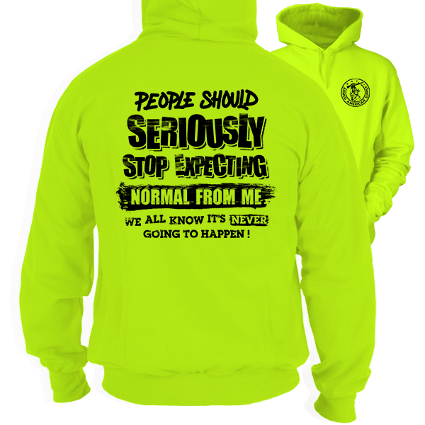 Load image into Gallery viewer, Should Stop Expecting - Safety Yellow Hoodie