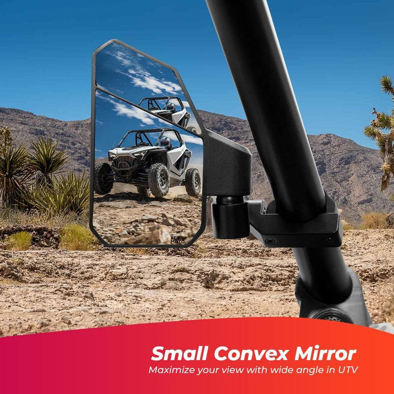 Load image into Gallery viewer, UTV 1.6"-2" Side Mirrors for Polaris RZR, Pioneer, Can Am Maverick X3