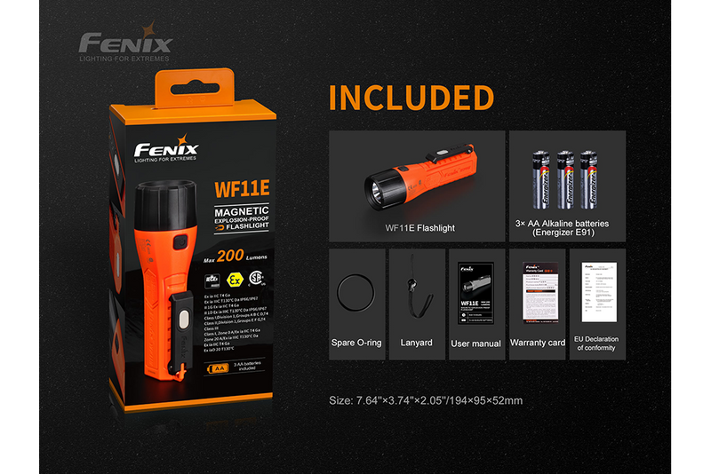 Load image into Gallery viewer, Fenix WF11E Intrinsically Safe Flashlight