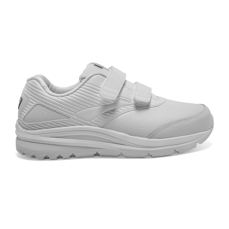 Women's Brooks Addiction Walker V-Strap 2, White/White, 11.5 B Medium - Skoutley Outdoors LLC