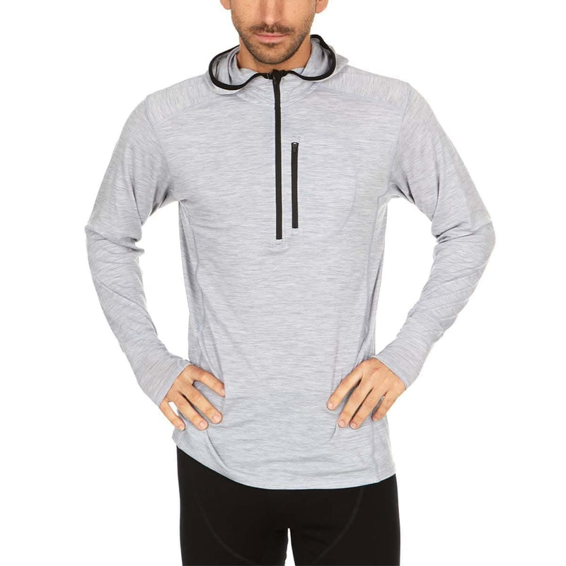 Load image into Gallery viewer, Men's Wool 1/4 Zip Merino Sun Hoodie - Microweight