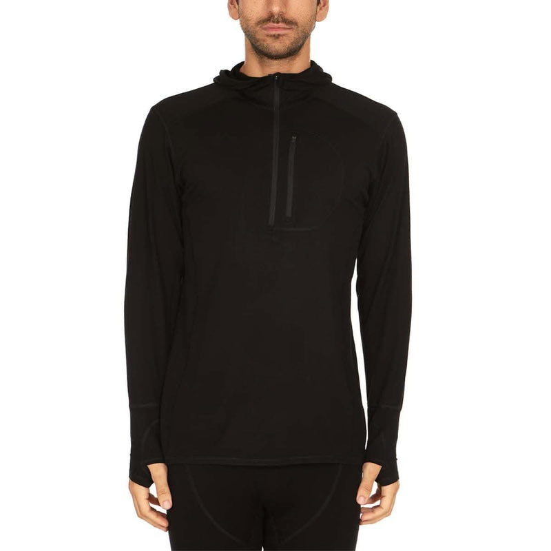 Load image into Gallery viewer, Men's Wool 1/4 Zip Merino Sun Hoodie - Microweight