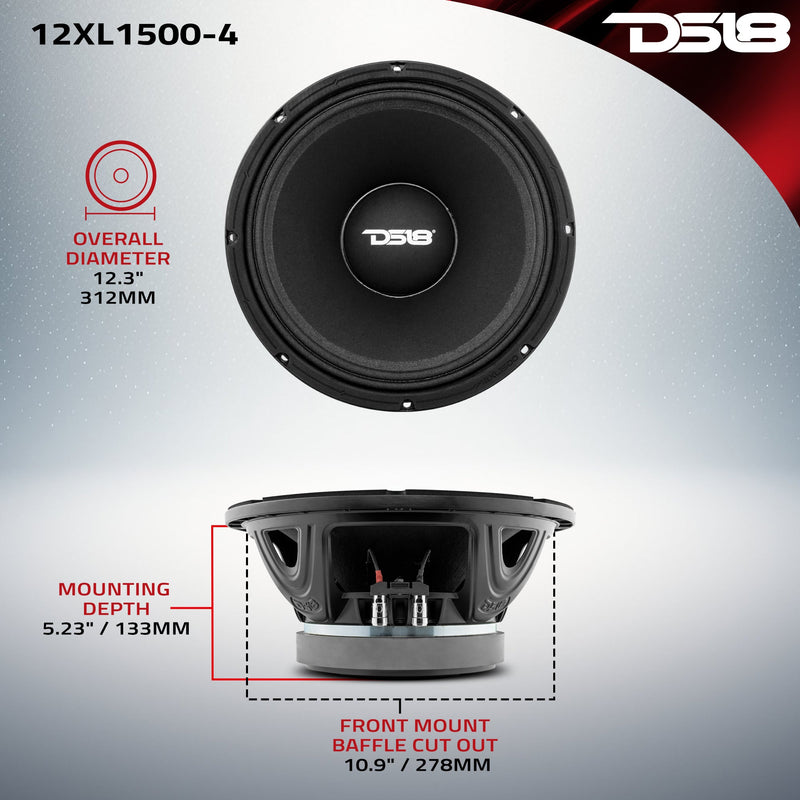 Load image into Gallery viewer, XL 12" Mid-Range Loudspeaker 750 Watts Rms 4-Ohm