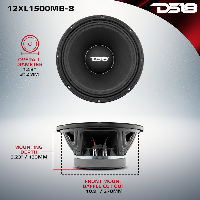 Load image into Gallery viewer, XL 12" Mid-Bass Loudspeaker 750 Watts Rms 8-Ohm