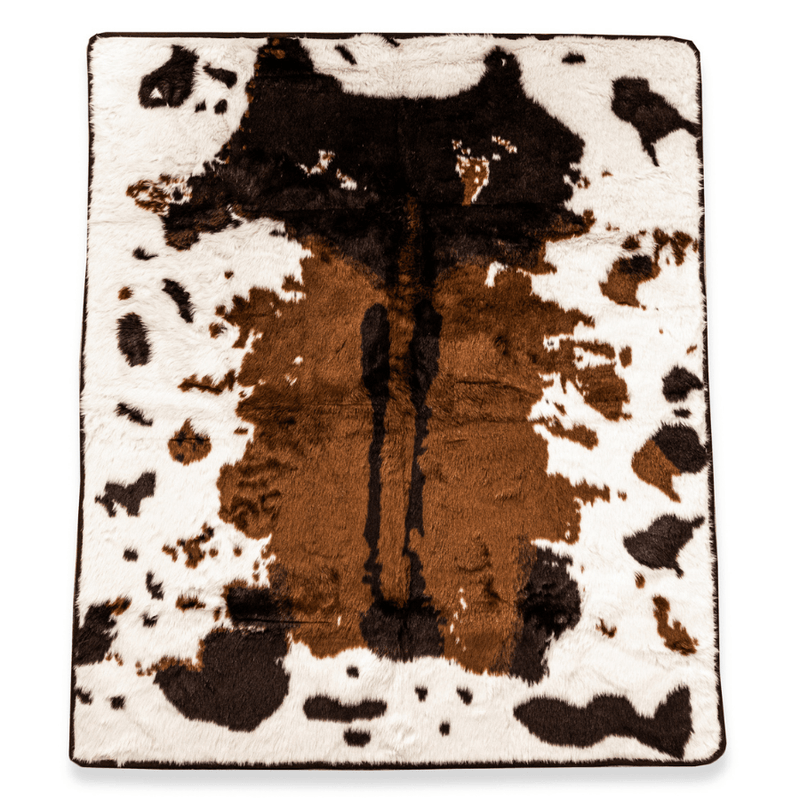 Load image into Gallery viewer, PupProtector™ Waterproof Throw Blanket - Brown Faux Cowhide