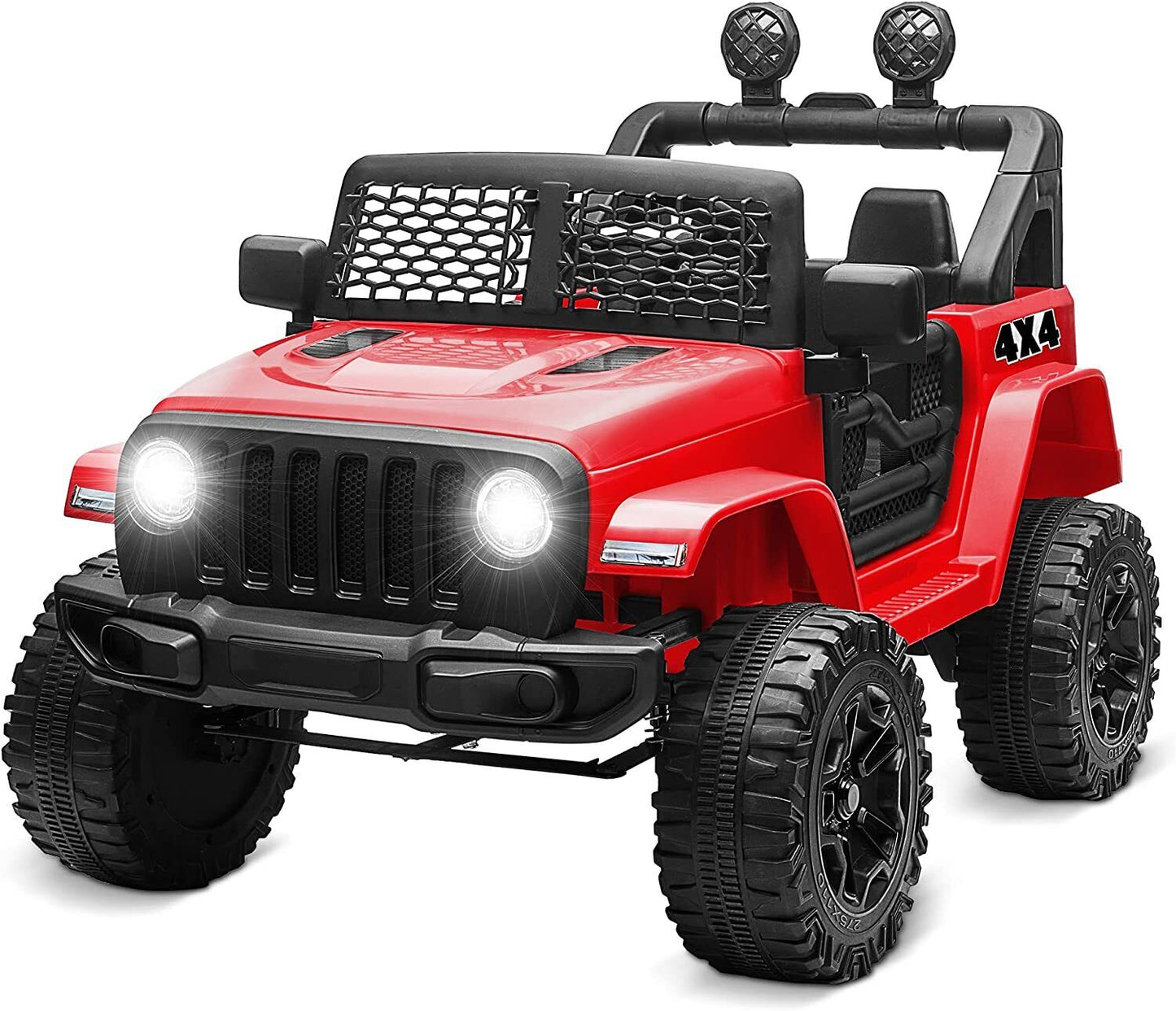 12V 2-Seater Electric Ride-On Car with LED Lights, MP3 Player, and Remote Control for Kids