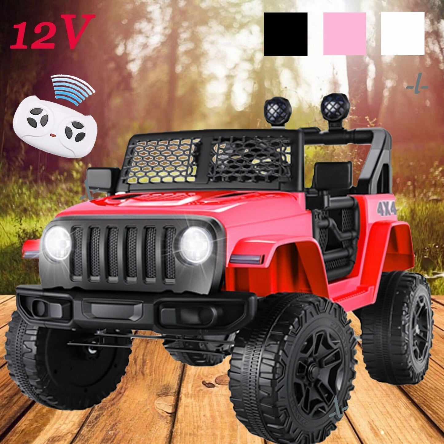 12V 7Ah Electric Kids Ride On Car Power Wheels Jeep - 2 Seater