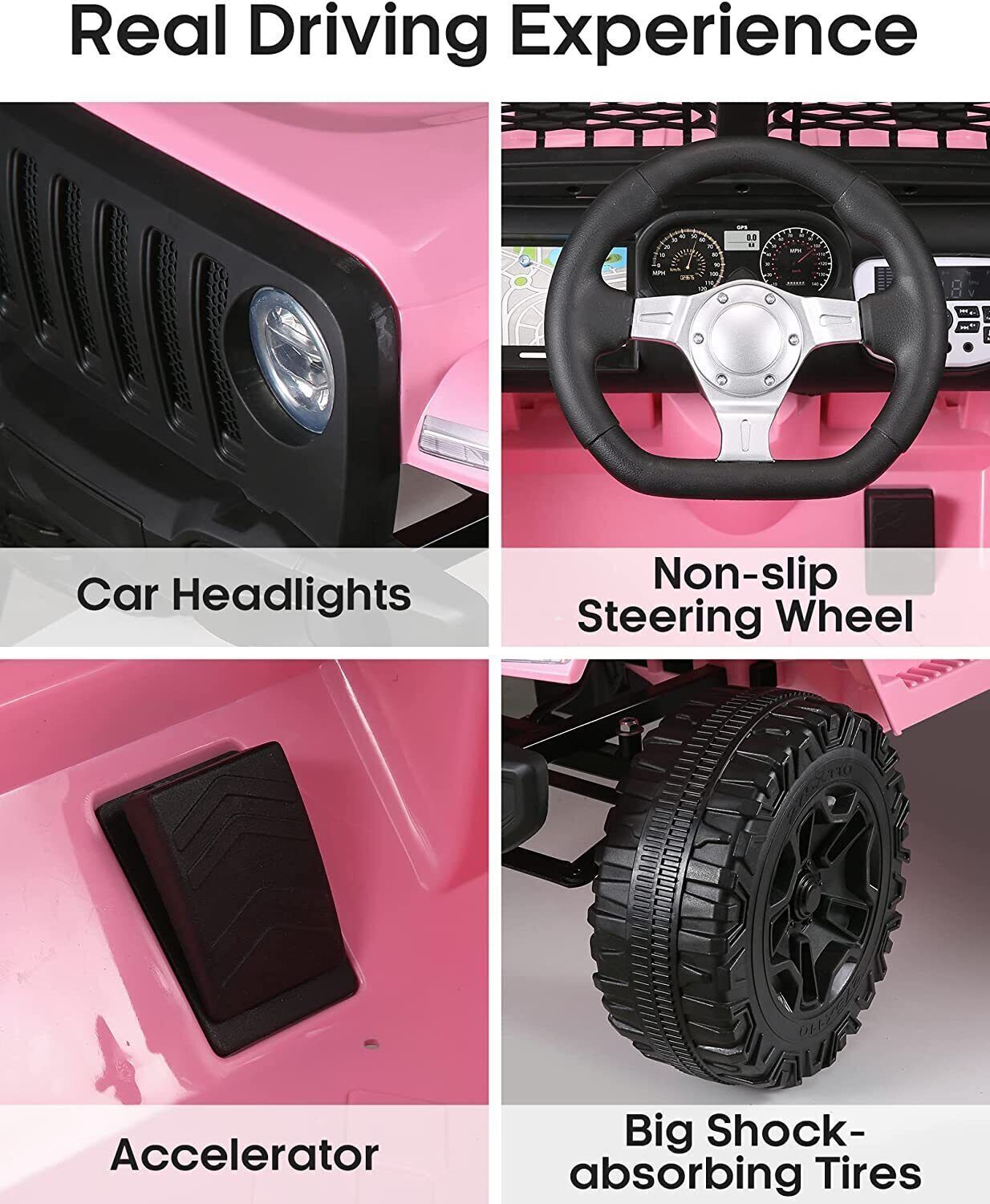 12V 7Ah Electric Kids Ride On Car Power Wheels Jeep - 2 Seater