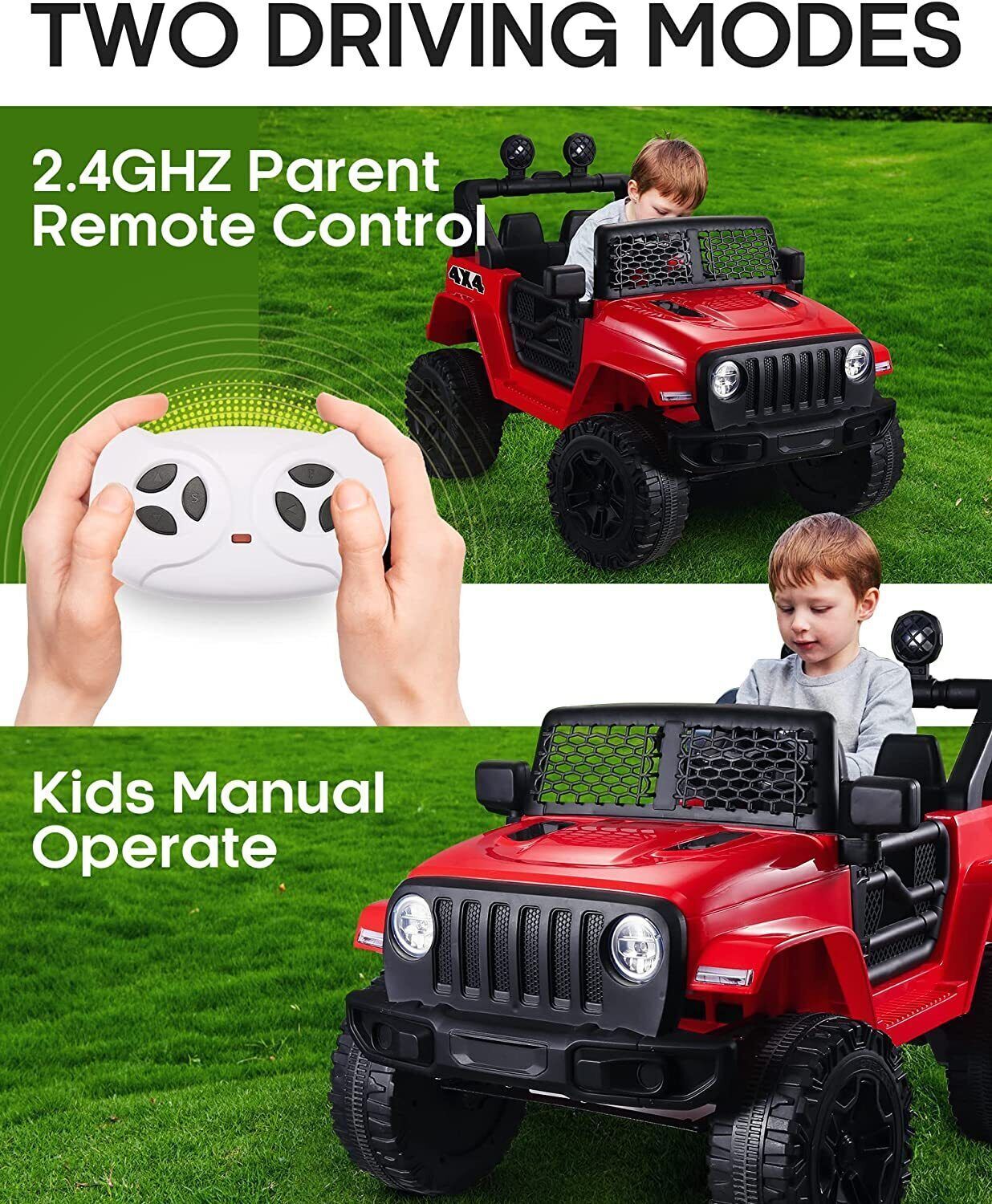 12V 7Ah Electric Kids Ride On Car Power Wheels Jeep - 2 Seater