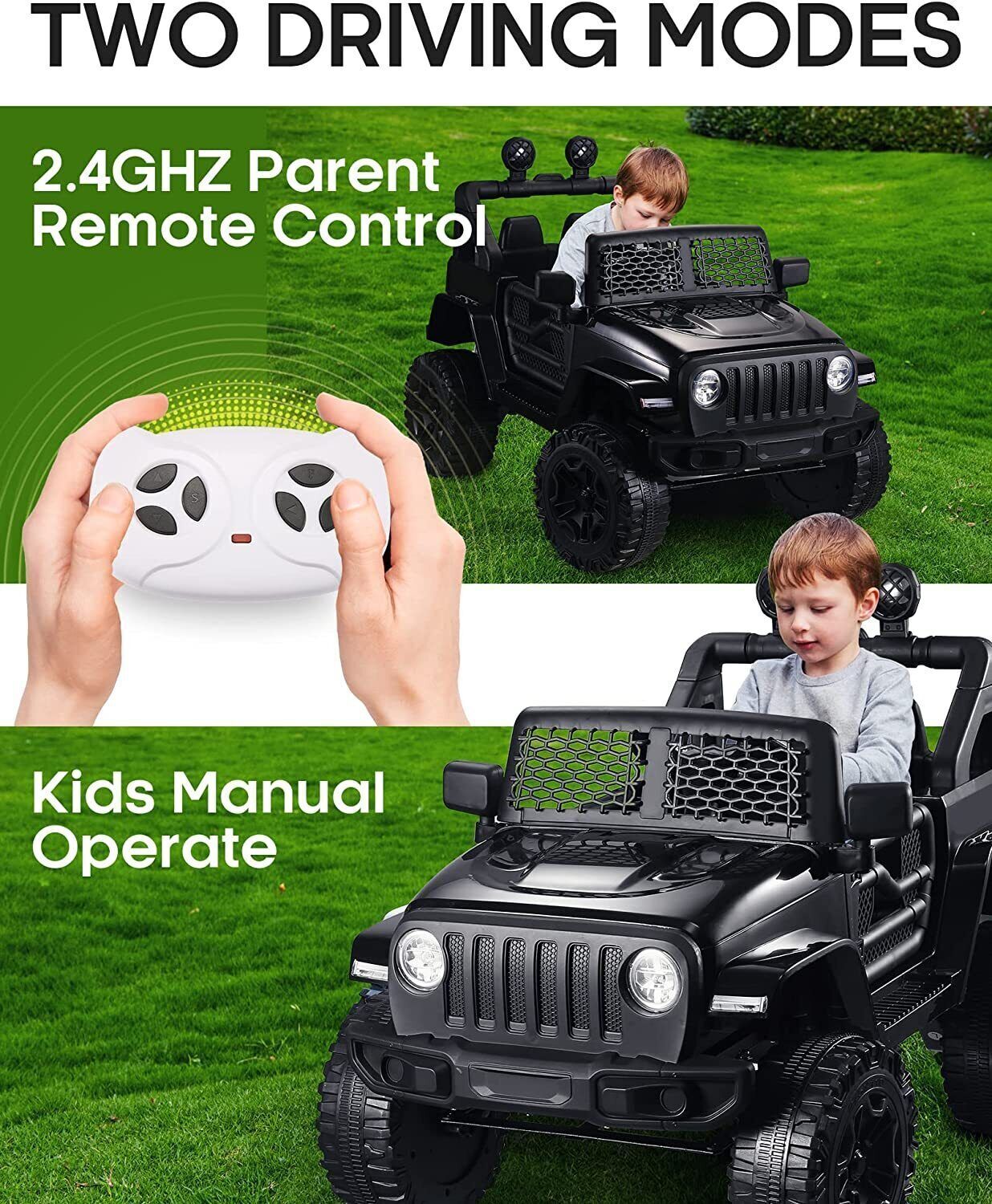 12V 7Ah Electric Kids Ride On Car Power Wheels Jeep - 2 Seater