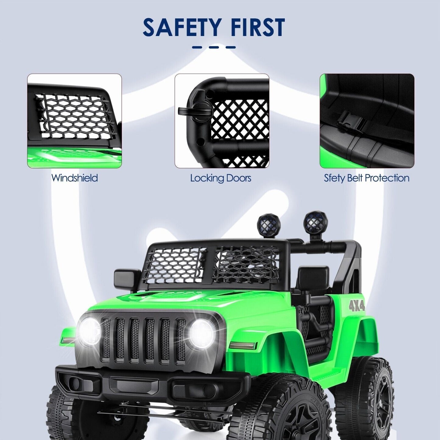 12V 7Ah Electric Kids Ride On Car Power Wheels Jeep - 2 Seater