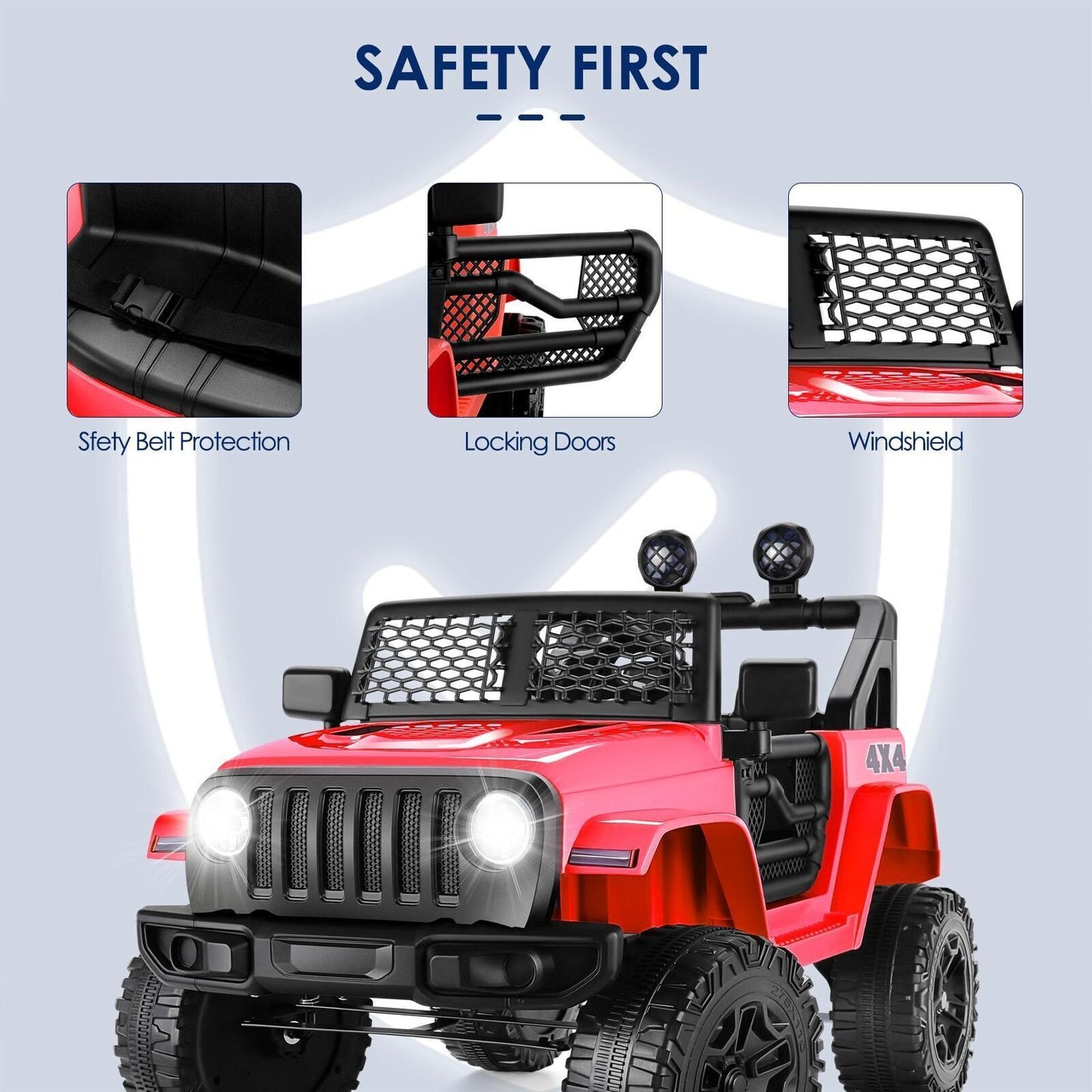 12V 7Ah Electric Kids Ride On Car Power Wheels Jeep - 2 Seater for Safe and Fun Adventures