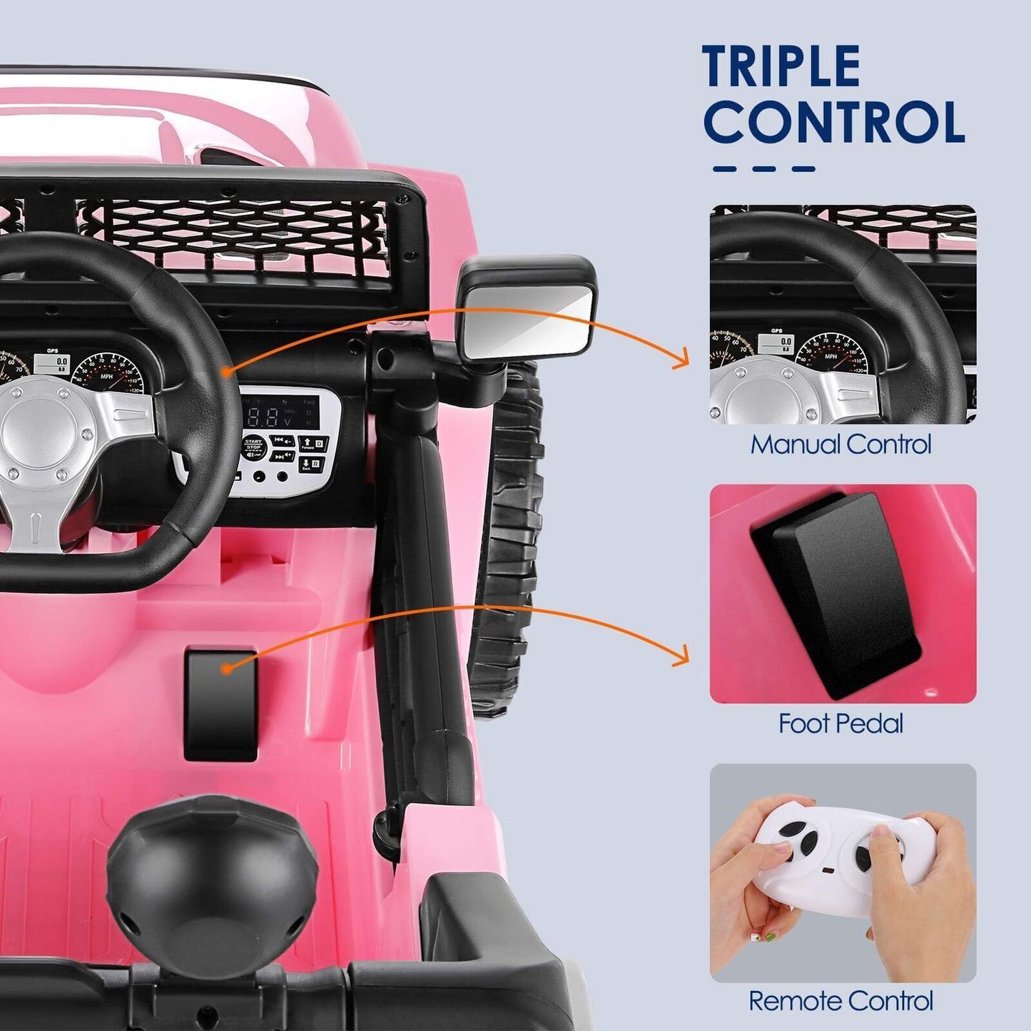 12V 7Ah Electric Kids Ride On Car Power Wheels Jeep - 2 Seater for Safe and Fun Adventures