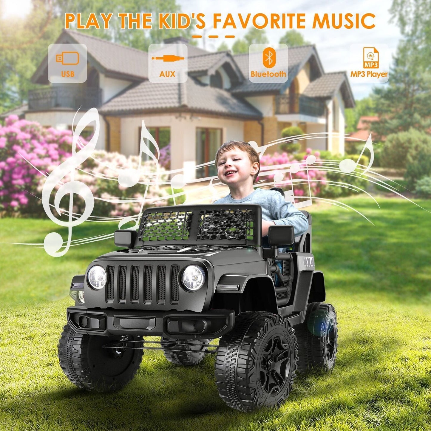 12V 7Ah Electric Kids Ride On Car Power Wheels Jeep - 2 Seater for Safe and Fun Adventures