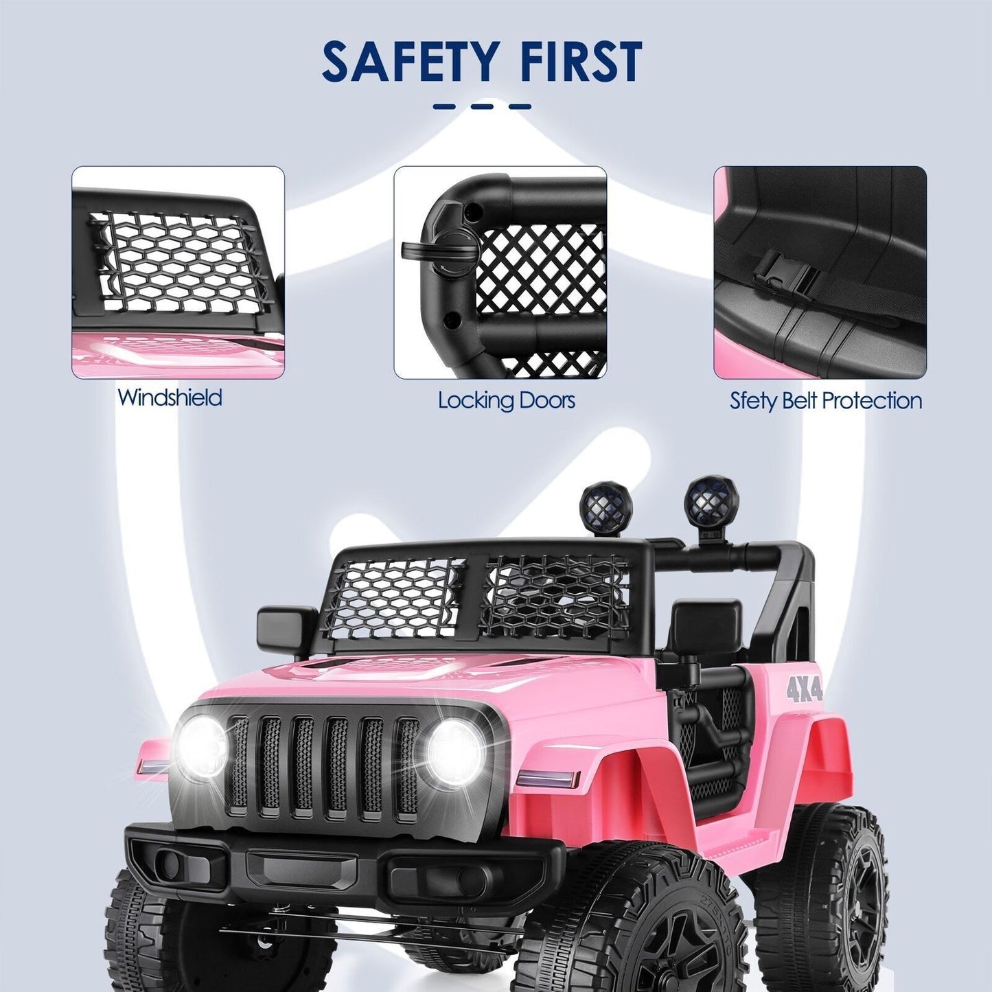 12V 7Ah Electric Kids Ride On Car Power Wheels Jeep - 2 Seater for Safe and Fun Adventures