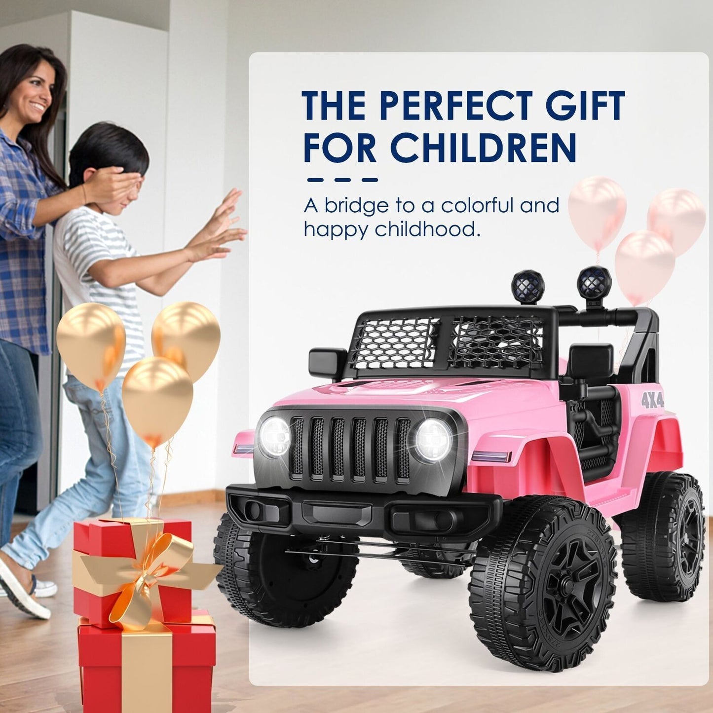 12V 7Ah Electric Kids Ride On Car Power Wheels Jeep - 2 Seater for Safe and Fun Adventures