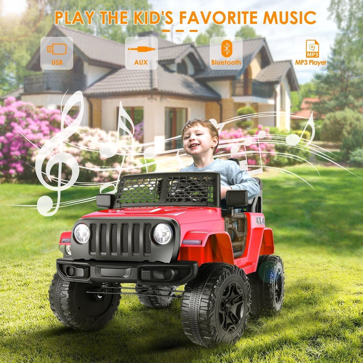12V 7Ah Electric Kids Ride On Car Power Wheels Jeep - 2 Seater for Safe and Fun Adventures