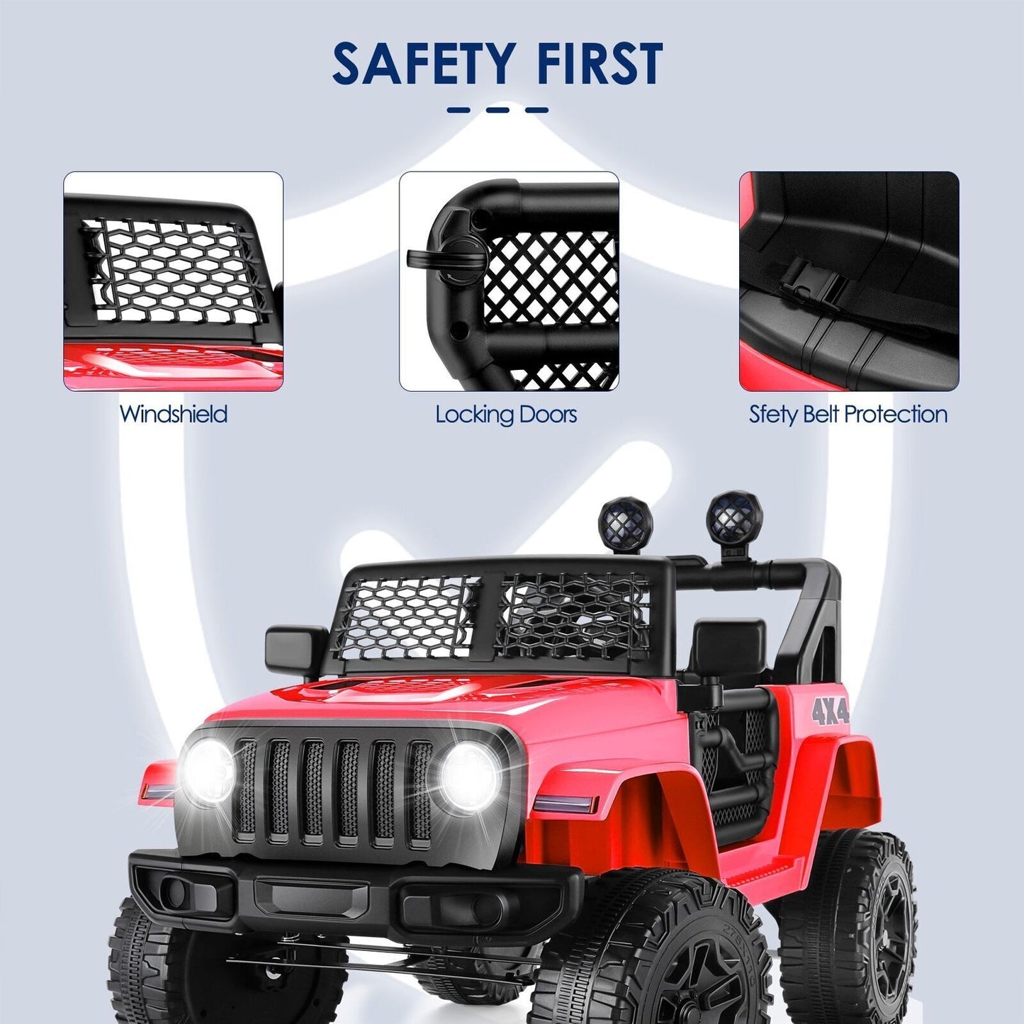 12V 7Ah Electric Kids Ride On Car Power Wheels Jeep - 2 Seater for Safe and Fun Adventures