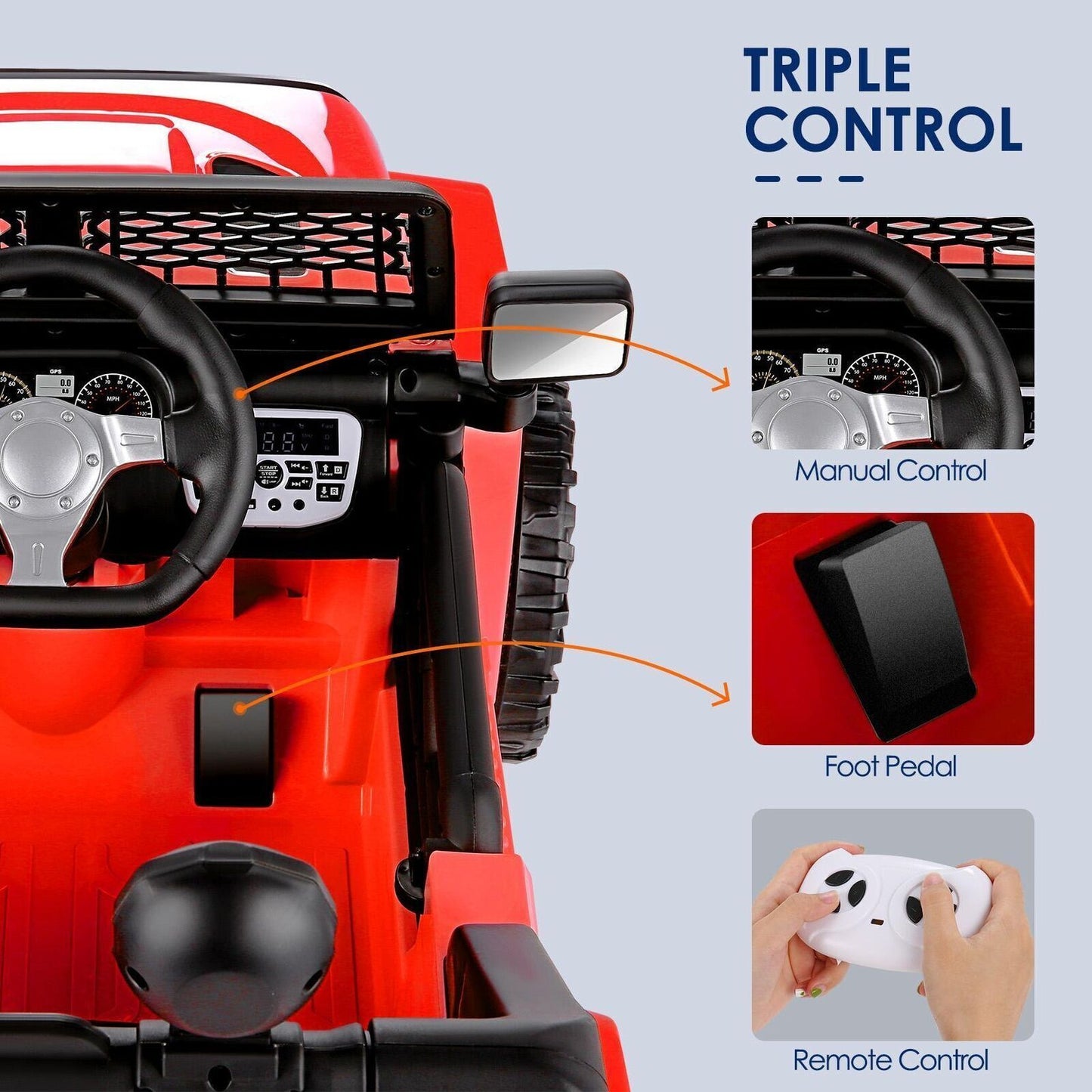 12V 7Ah Electric Kids Ride On Car Power Wheels Jeep - 2 Seater for Safe and Fun Adventures