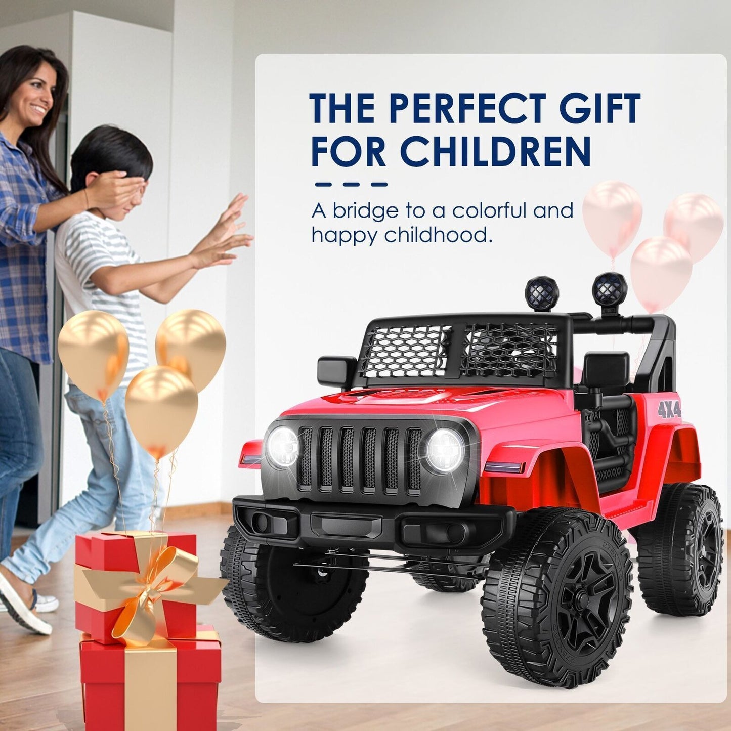 12V 7Ah Electric Kids Ride On Car Power Wheels Jeep - 2 Seater for Safe and Fun Adventures