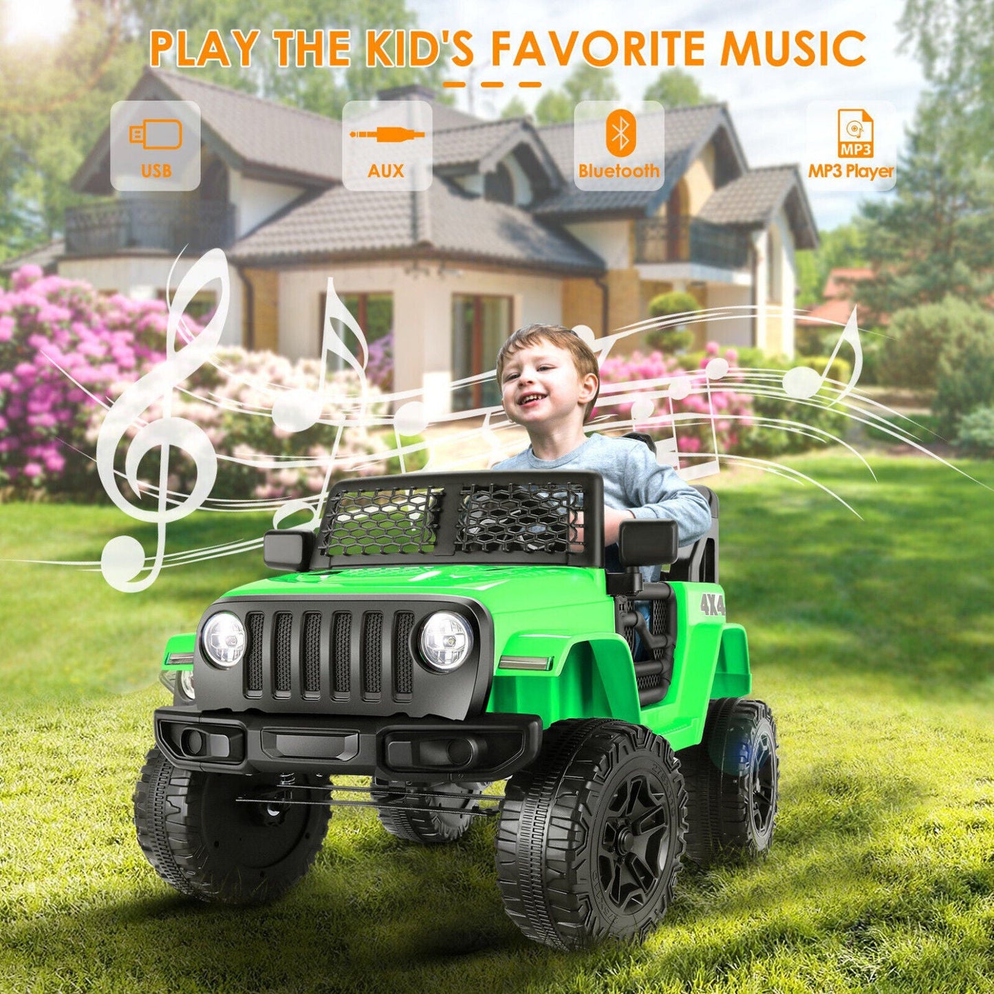 12V 7Ah Electric Kids Ride On Car Power Wheels Jeep - 2 Seater for Safe and Fun Adventures