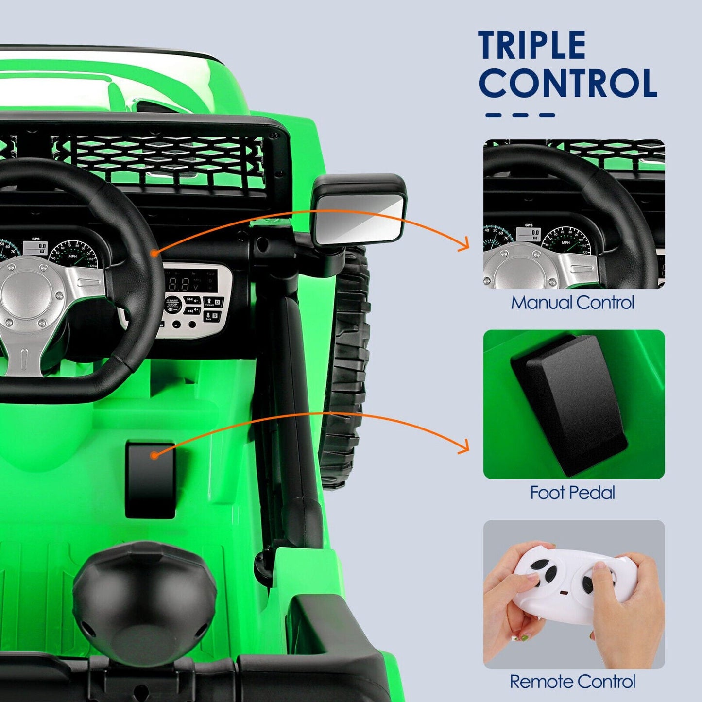 12V 7Ah Electric Kids Ride On Car Power Wheels Jeep - 2 Seater for Safe and Fun Adventures
