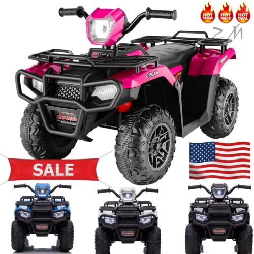 12V Electric ATV Quad for Kids Ages 3-6 in Sleek Black Design