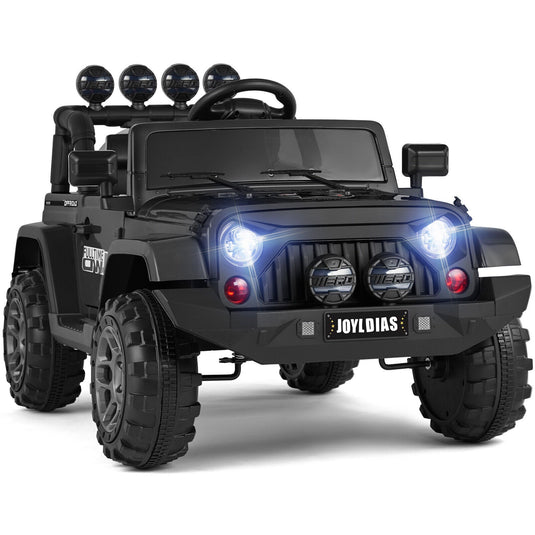 12V Electric Ride-On Truck for Kids with Music, LED Lights, Bluetooth, MP3, and Remote Control