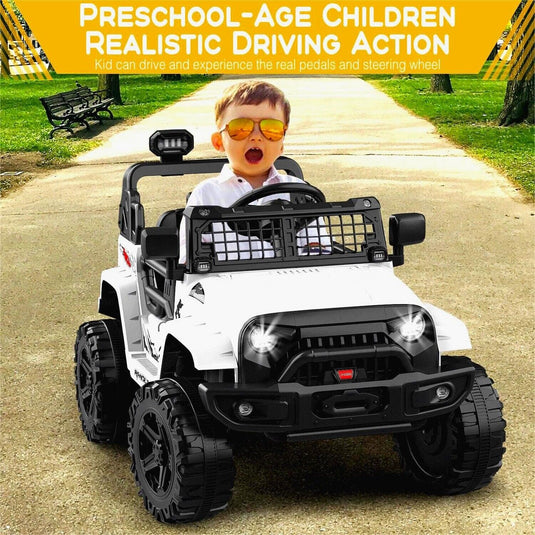 12V Electric Ride-On Truck for Kids with Remote Control and 2 Speed Options