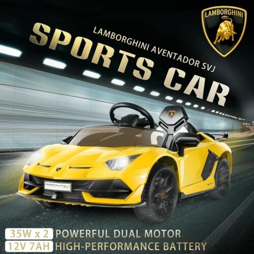 12V Lamborghini Kids Electric Ride On Car with Remote Control, MP3 Player & LED Lights