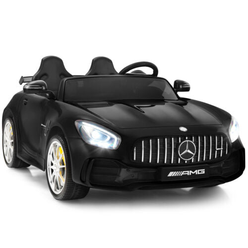 12V Mercedes Benz AMG GTR Kids Ride On Car with Remote Control and LED Lights in Black