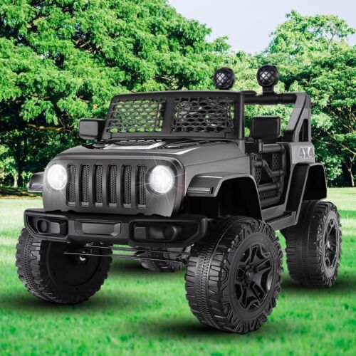 12V Electric Jeep Ride-On Car with Remote Control and Multimedia Features