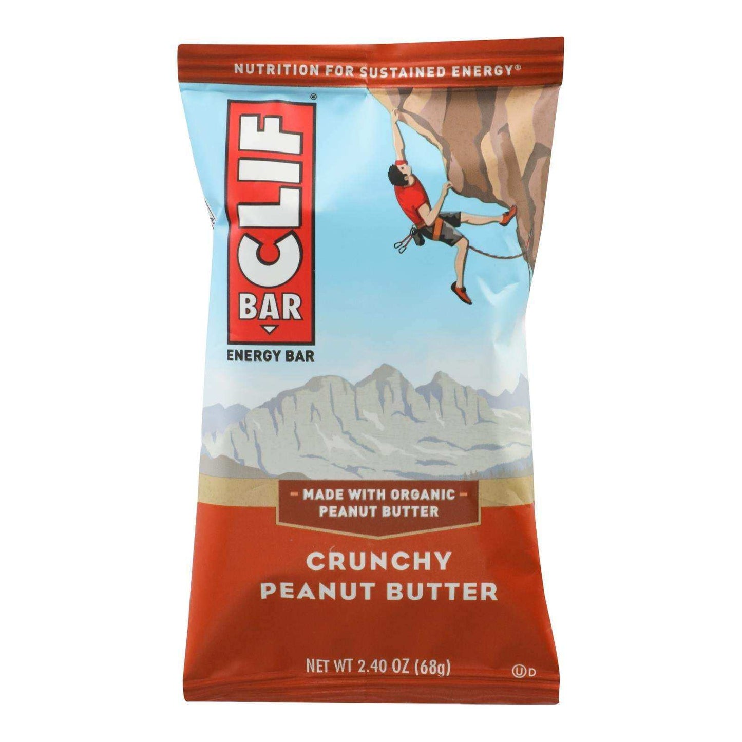 Clif Bar - Organic Crunch Peanut Butter - Case Of 12 - 2.4 Oz - Skoutley Outdoors LLC