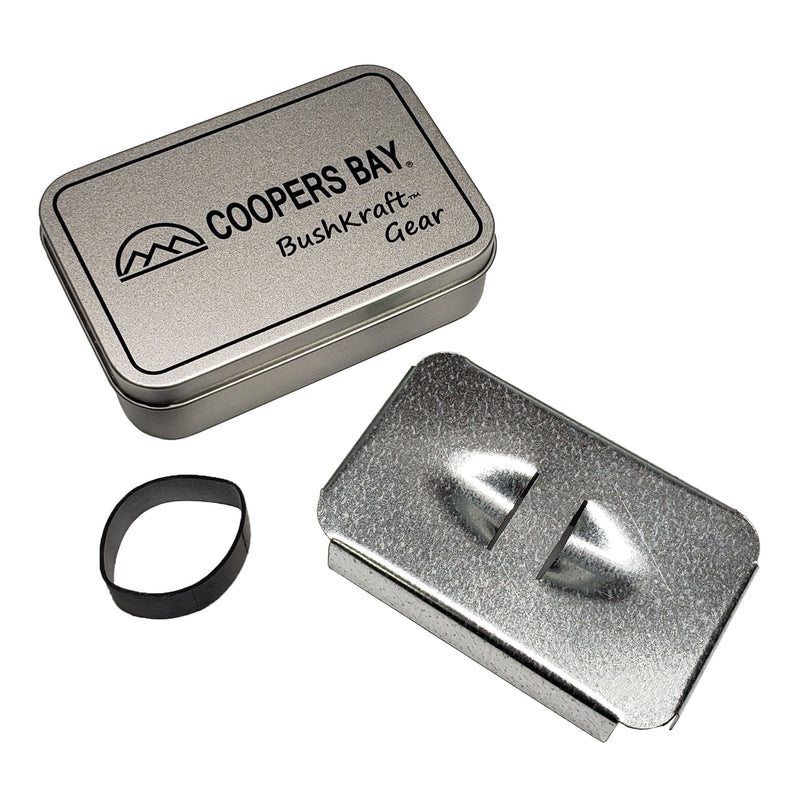 Load image into Gallery viewer, BushKraft™ Tinderbox Charring and Storage Tin w/Insert Tray - Large Size