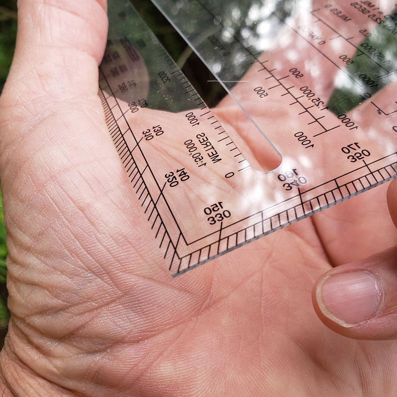 Load image into Gallery viewer, Map Protractor - For Map Reading and Navigation - MILS/Degrees/Meters/Yards