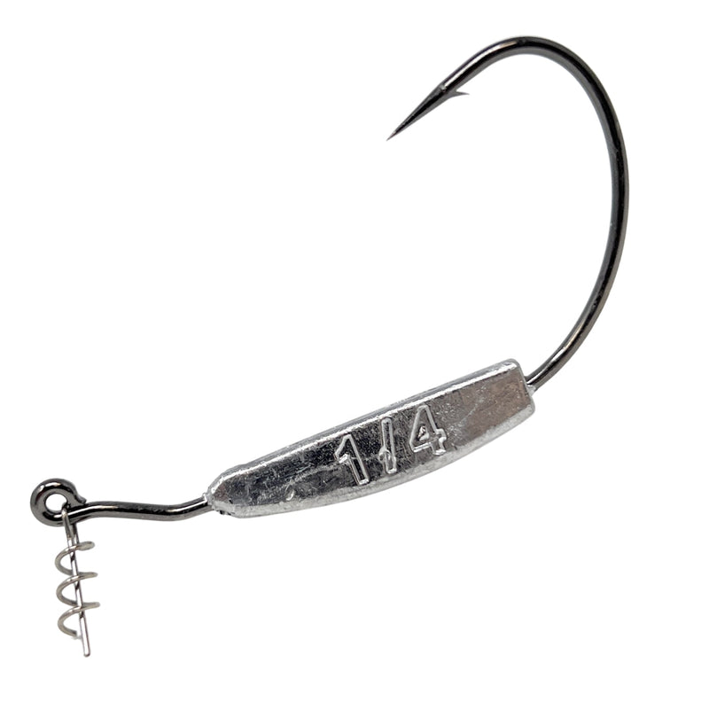 Load image into Gallery viewer, Reaction Tackle Lead Weighted Swimbait Hooks (10-PACK)