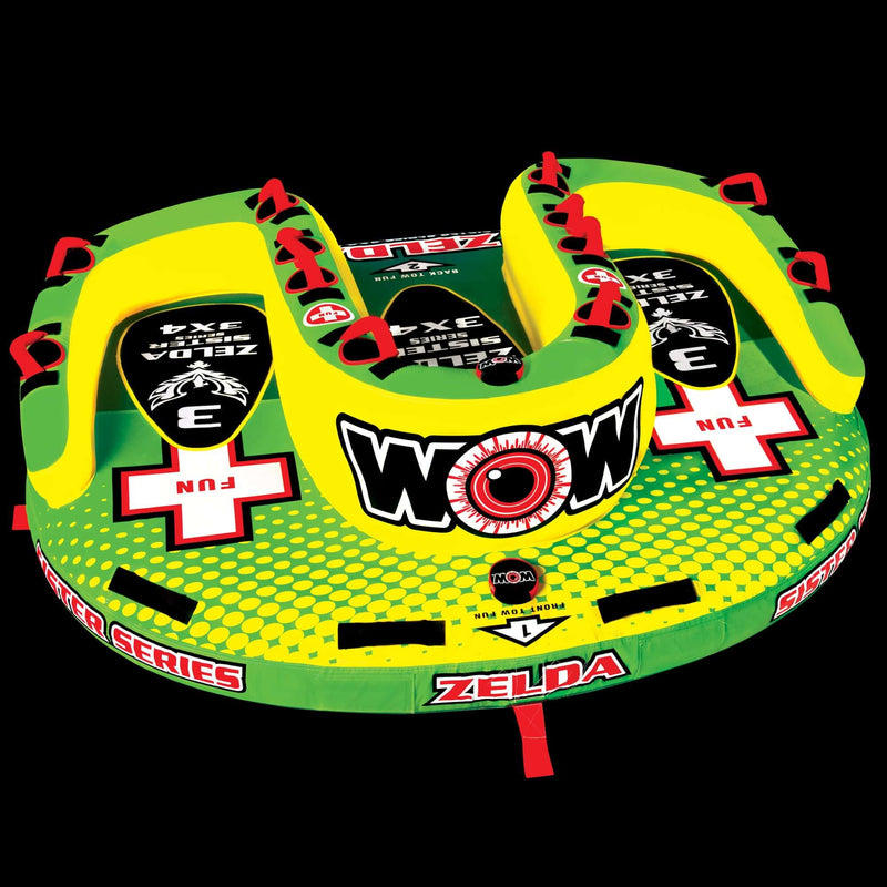 Load image into Gallery viewer, WOW Sports Zelda 1-3 Person Towable Water Tube For Pool and Lake (15-1070)