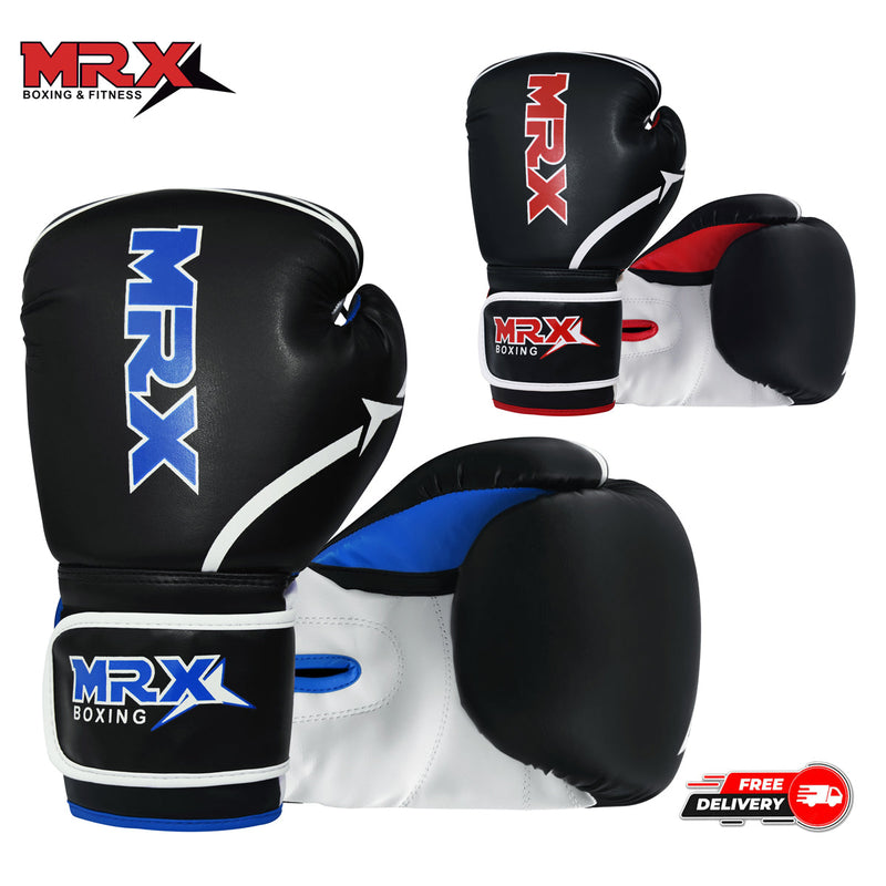 Load image into Gallery viewer, MRX Boxing Gloves Fighting Sparring Training Adult Junior Black Red Blue