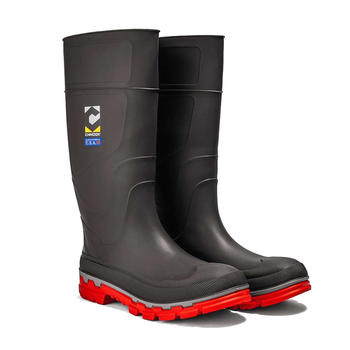 Kickaxe 15" Waterproof Rubber Boot - Grey/Orange - Skoutley Outdoors LLC