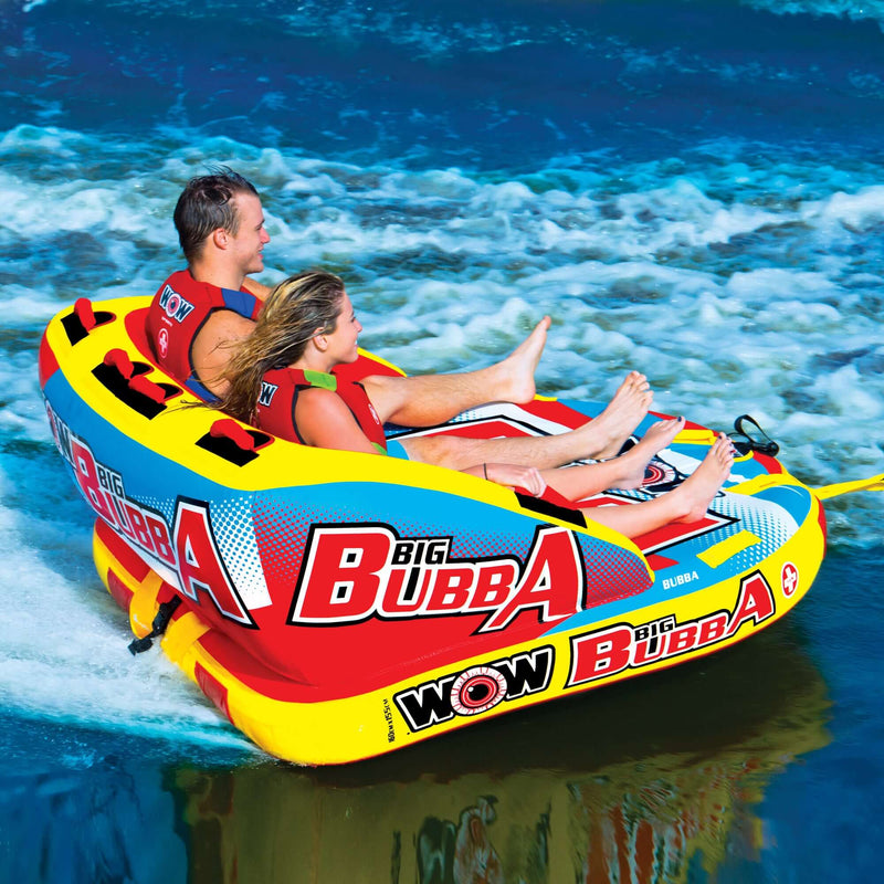 Load image into Gallery viewer, WOW Watersports Big Bubba Hi Vis 2 Person Towable Water Tube For Pool and Lake