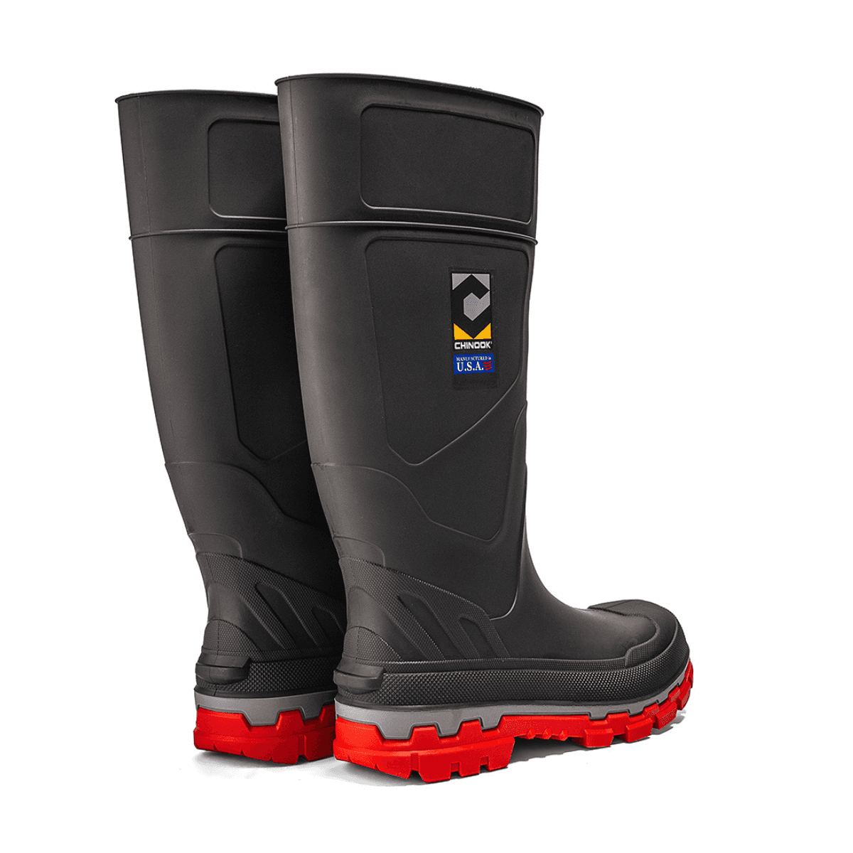 Kickaxe 15" Waterproof Rubber Boot - Grey/Orange - Skoutley Outdoors LLC