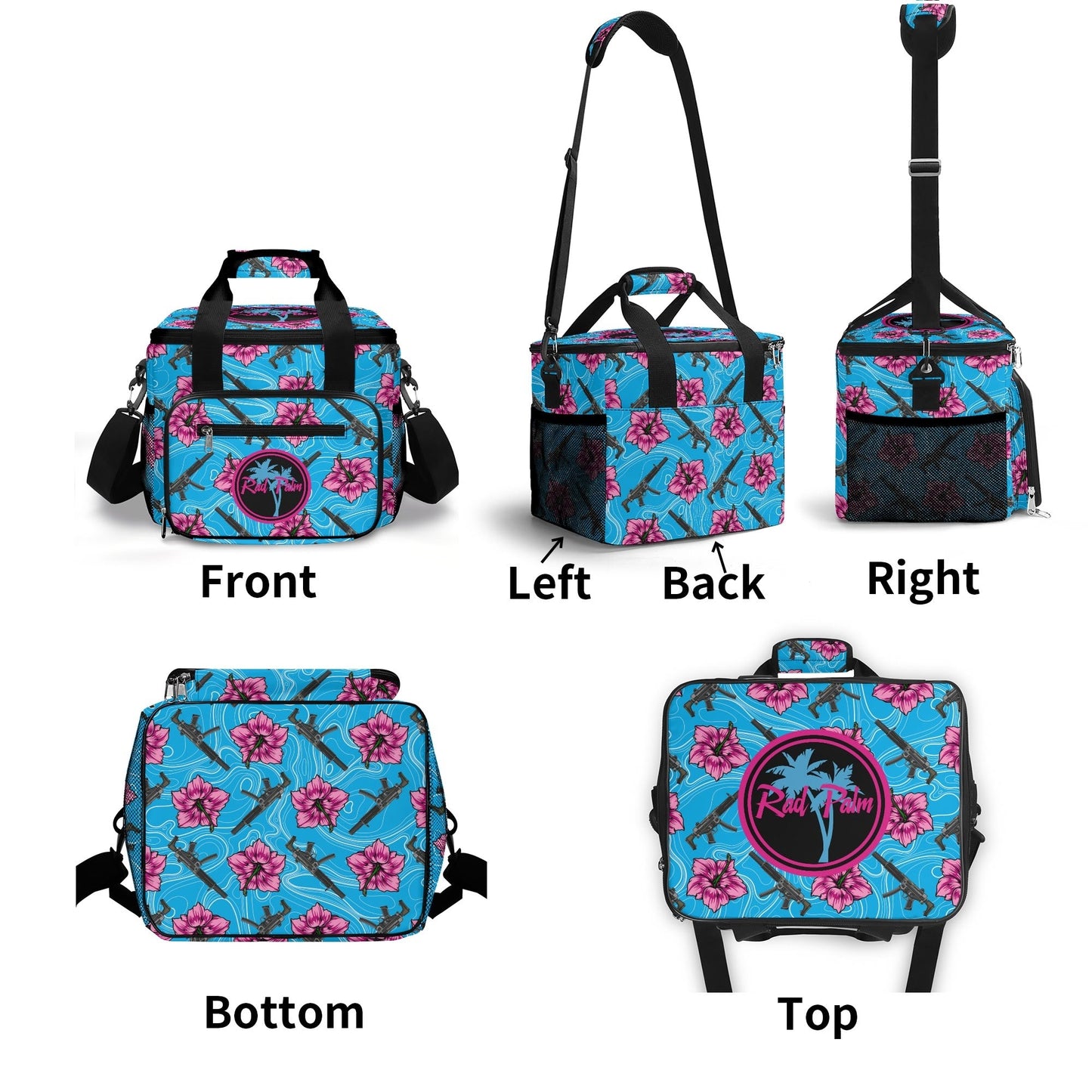 High Capacity Hibiscus Blue Leakproof Cooler Bag