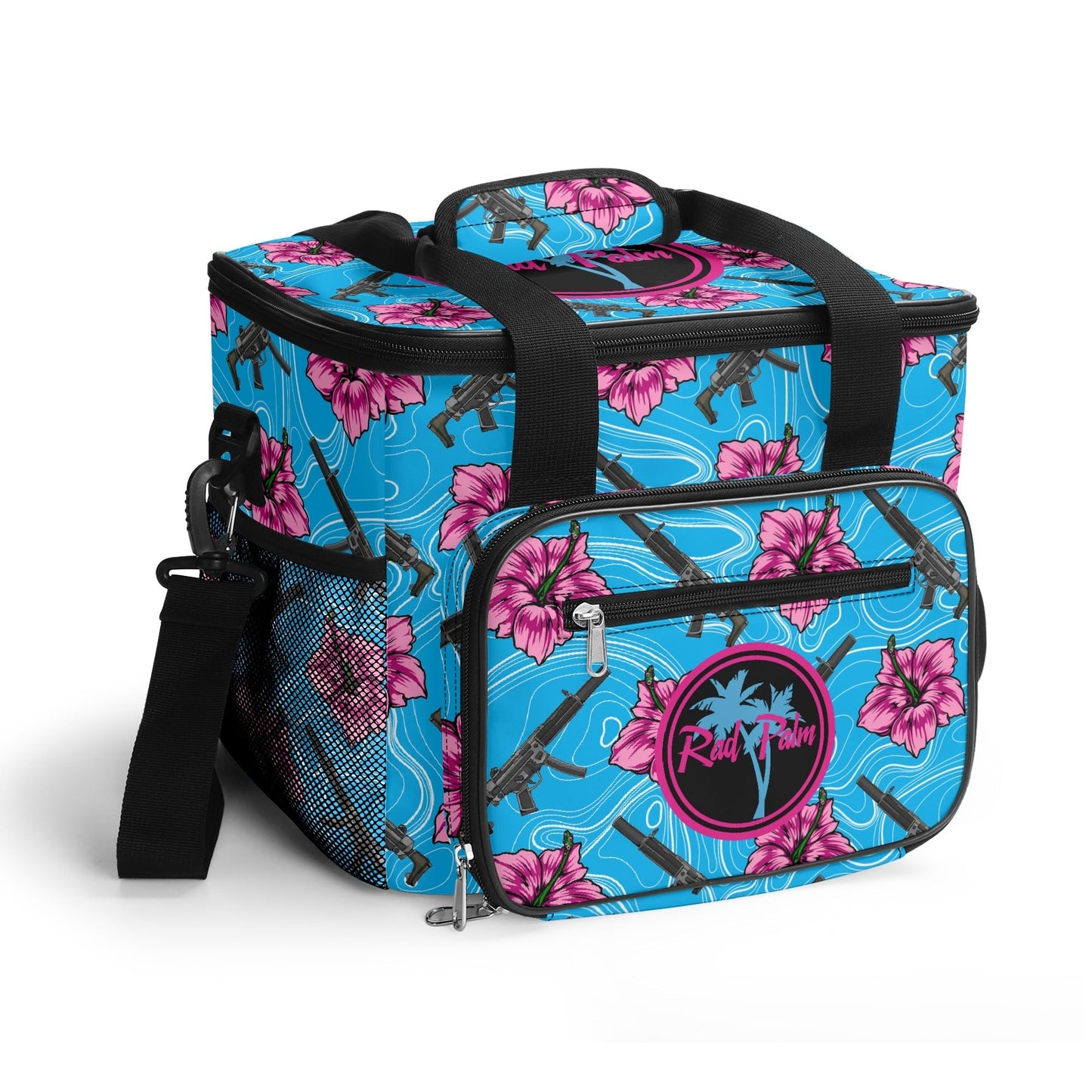 High Capacity Hibiscus Blue Leakproof Cooler Bag